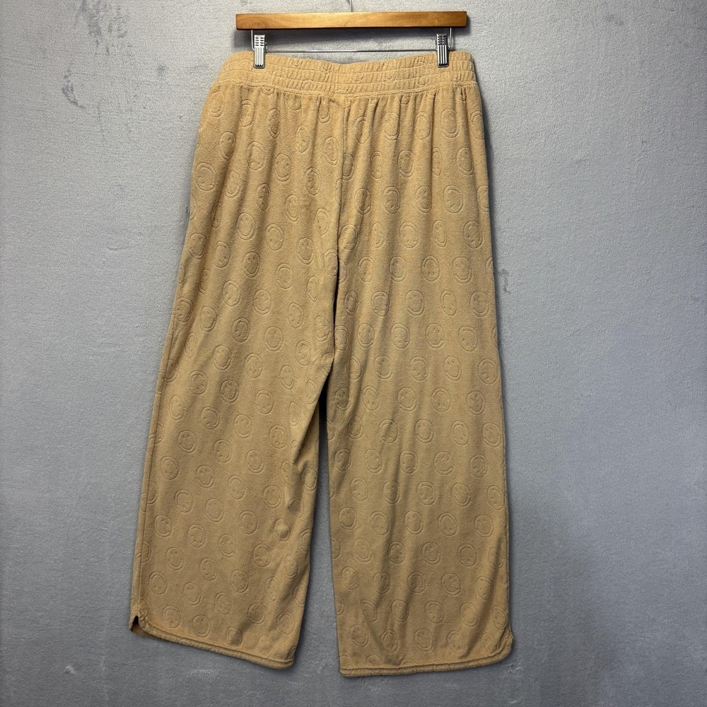 OFFLINE Aerie 2 Pc Terry Cloth Smiley Set, Medium Top, Large Pants Tan Wide Leg - Picture 4 of 14